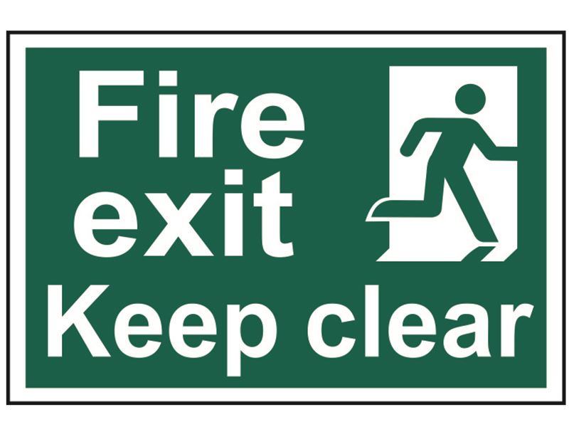 Scan SCA1513 Fire Exit Keep Clear - PVC 300 x 200mm |