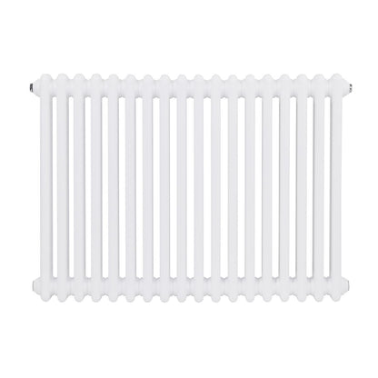 Baridi DH368 Horizontal Traditional 2 Column Radiator 600 x 832mm - White | Steel | Horizontal traditional two column radiator delivers a BTU output
