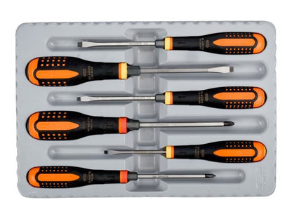 BAH BE-9881TB ERGO  Through Blade Screwdriver Set, 6 Piece