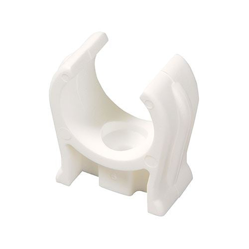 TIMCO Open Pipe Clip - Single 22mm White Pack 50