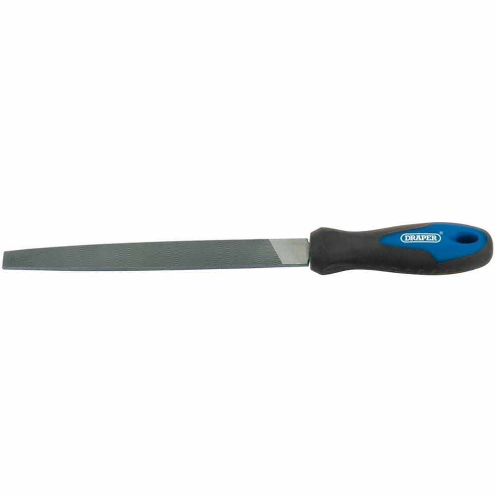 Draper 200MM FLAT FILE & HANDLE 44952 Soft Grip Engineer's Files and Rasps
