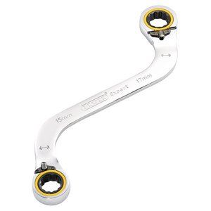 Draper 15X17MM S RATCHET SPAN 03945 HI-TORQÂ® Double Ring Ratchet S-Shape Spanners