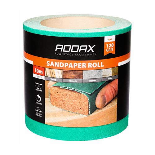 TIMCO Sandpaper Roll Green P120 115mm x 10m Green Pack 1
