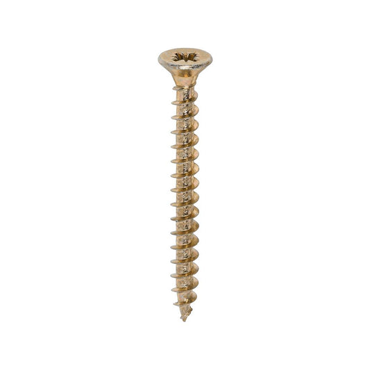 TIMCO Solo Woodscrew PZ2 CSK ZYP 5.0 x 50 Gold Pack 200