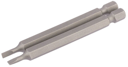 Draper 2PC 75MM 3.0MM P.SLOT.S/BIT 64292 1/4" Hex. Plain Slot E Shank Insert Bits