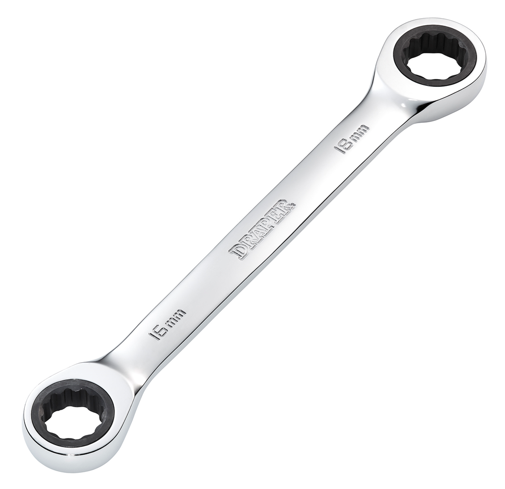 Draper 16X18 RATCHET RING SPANNER 27739 27739 HI-TORQÂ® Metric Double Ratchet Ring Spanner