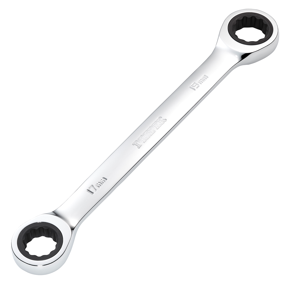 Draper 17X19 RATCHET RING SPANNER 27740 27740 HI-TORQÂ® Metric Double Ratchet Ring Spanner