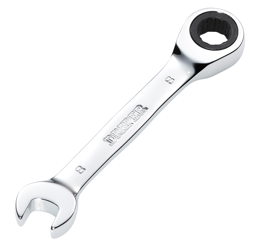 Draper 8MM STUBBY RATCHETING SPANNER 27840 27840 HI-TORQÂ® Metric Stubby Ratchet Combination Spanner