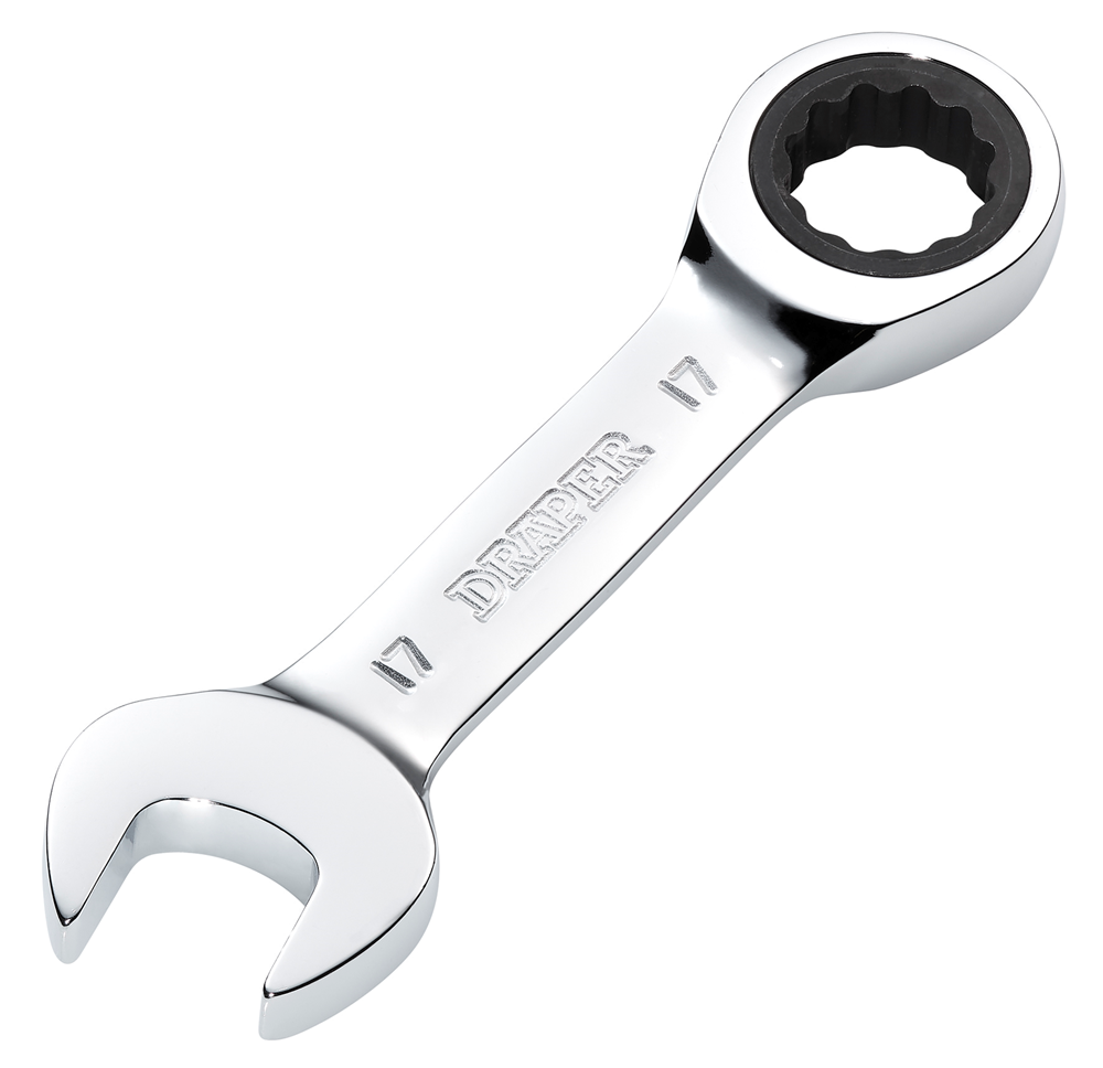 Draper 17MM STUBBY RATCHETING SPANNER 27914 27914 HI-TORQÂ® Metric Stubby Ratchet Combination Spanner