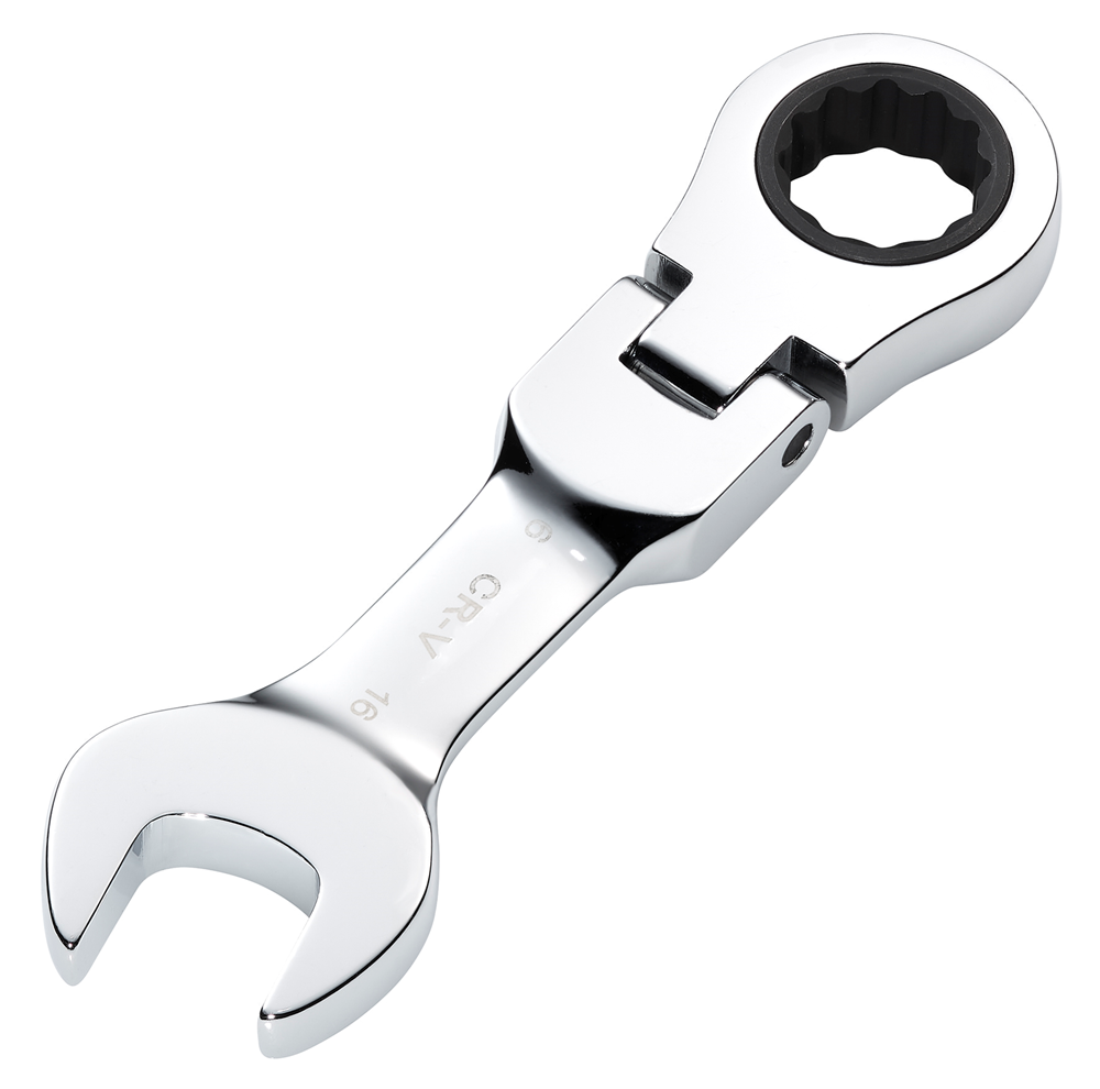 Draper 16MM STUBBY FLEX RACT. SPANNER 27974 27974 HI-TORQÂ® Metric Stubby Flexible Head Ratchet Combination Spanner