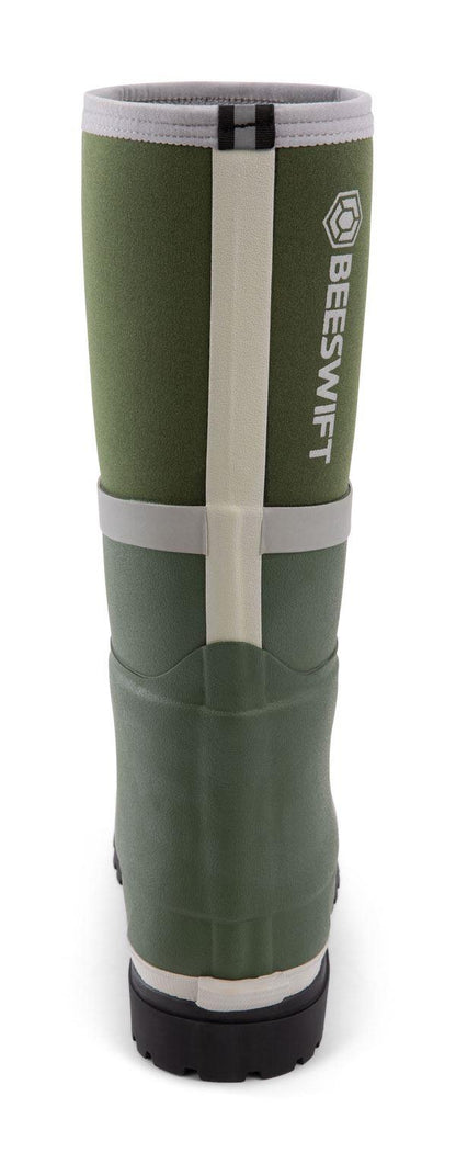Beeswift Neo Force CF501 Neoprene Safety Wellington Boots | Black/Orange or Green/Silver, Waterproof S5S Composite Toe, Size Options