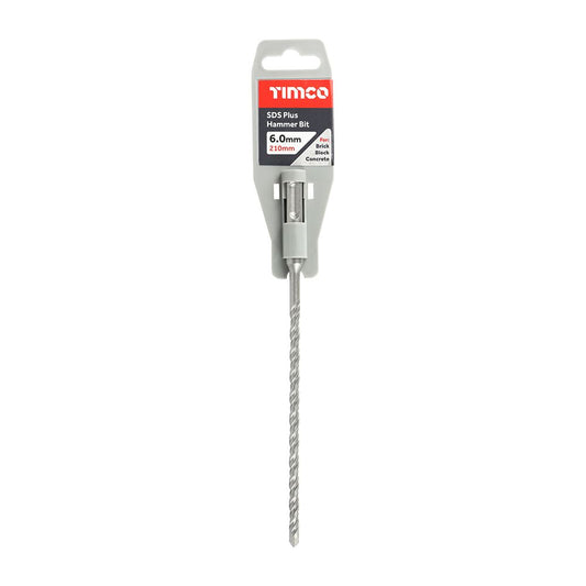 TIMCO SDS Plus Hammer Bit 6.0 x 210 Pack 1