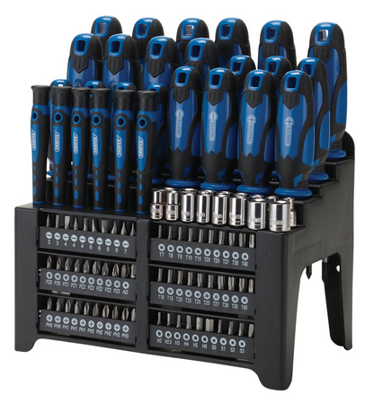 Draper 103PC S.DRIVER SET+CASE BLUE 28001 28001 Screwdriver and Bit Set (103 Piece)