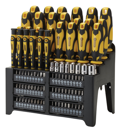 Draper 103PC S.DRIVER SET+CASE YELLOW 28012 28012 Screwdriver and Bit Set (103 Piece)