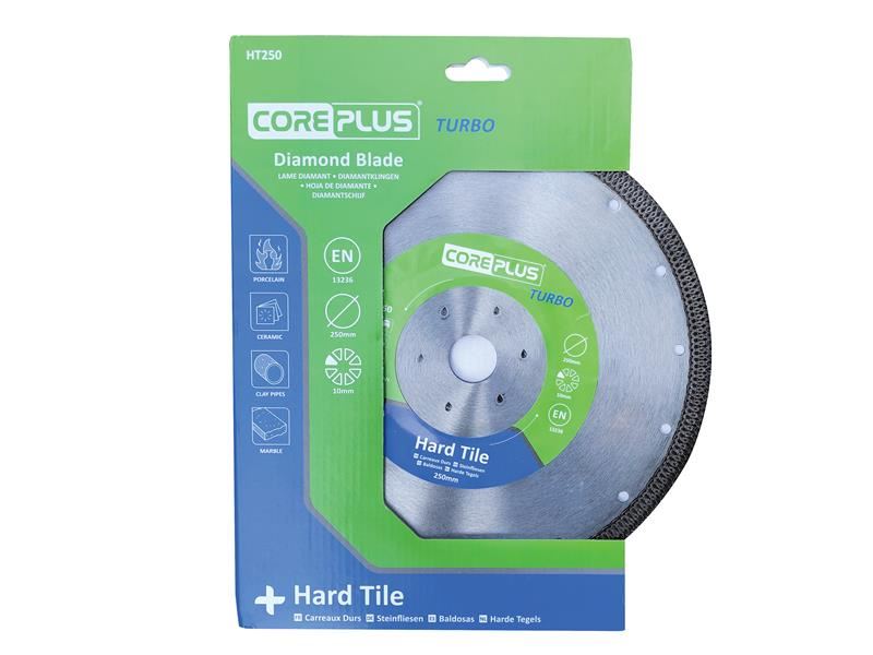 CorePlus CORDBHT250 HT250 Hard Tile Turbo Diamond Blade 250mm