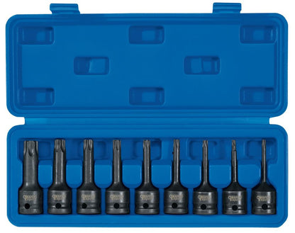Draper SET OF SOC.BITS-TX 1/2DR 9PC 99184 1/2â€ Sq. Dr. Draper TX-STARÂ® Socket Bit Set (9 Piece)