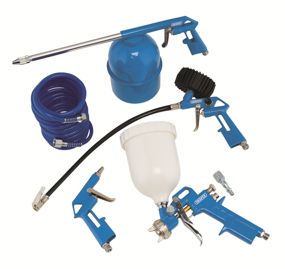 Draper AIR TOOL KIT 5PC 28357 28357 Air Tool Kit, 1/4" BSP (5 Piece)