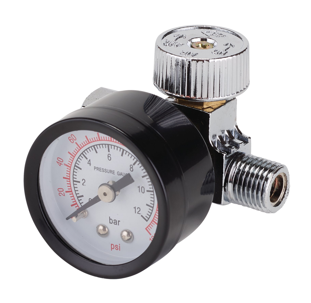 Draper ON-GUN AIR REGULATOR & GAUGE 28379 1/4" BSP On-Gun Air Regulator and Gauges