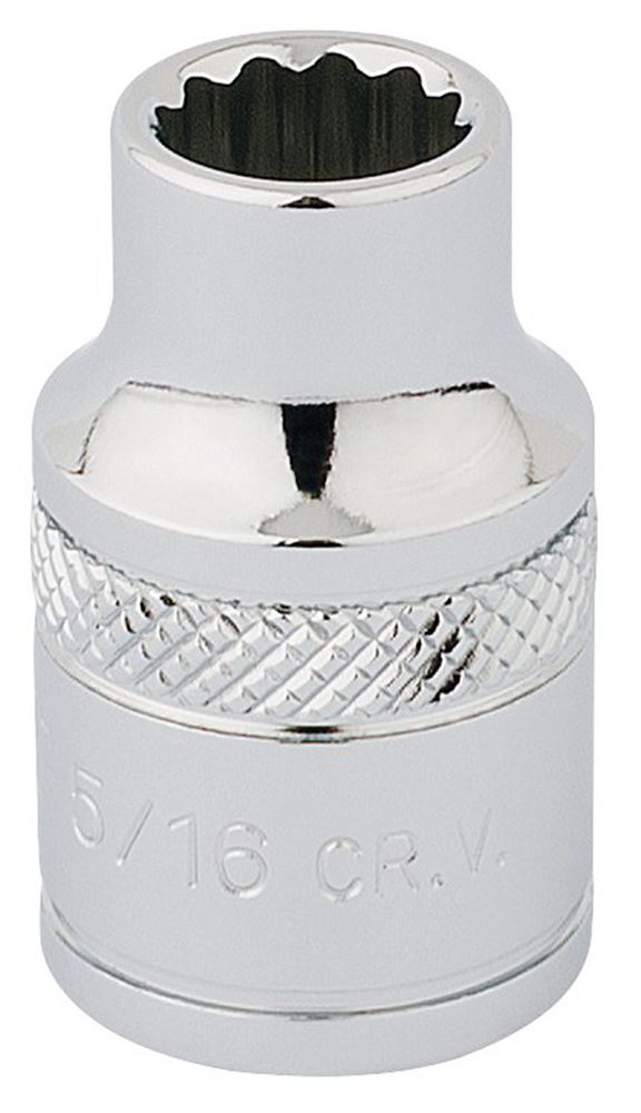 Draper 5/16 12PT.HI-TORQ SOCKET-3/8SD 49016 3/8" Sq. Dr. Imperial Sockets (Polished Chrome)