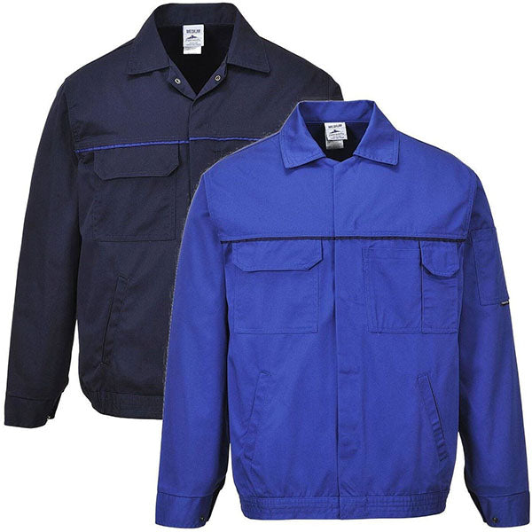 Portwest 2860 - Navy Royal Blue Classic Work Jacket Coat Warehouse