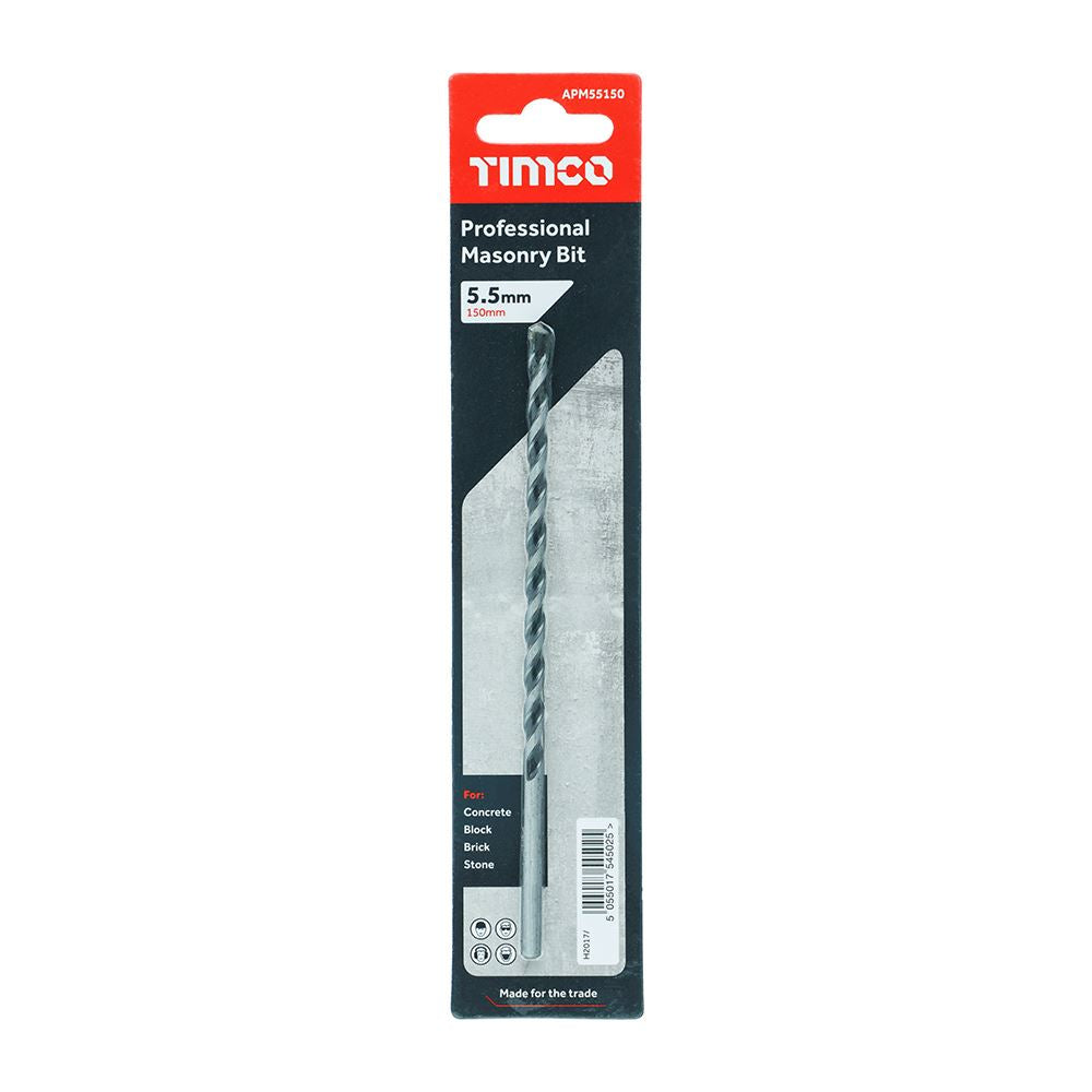 TIMCO Professional Masonry Bit 5.5 x 150 Pack 1