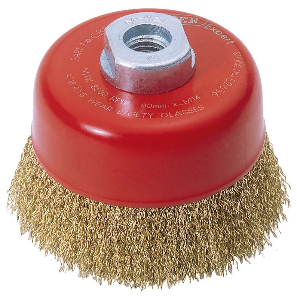 Draper CRIMP WIRE CUP BRUSH - 80MM 52636 52636 Crimped Wire Cup Brushes