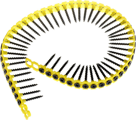 TIMCO Collated Drywall Coarse Thread Bugle Head Black Screws - 3.5 x 55 Tub OF 800 - 00055CDRYTUB