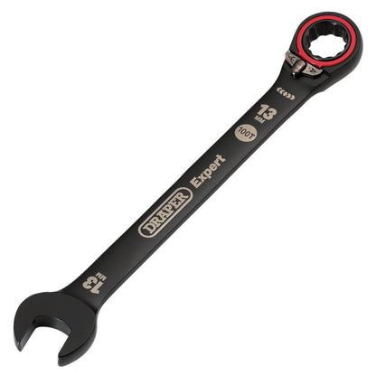 Draper 13MM REVERS. RATCHET SPANNER 03903 HI-TORQÂ® Metric Reversible Ratchet Combination Spanners, Black