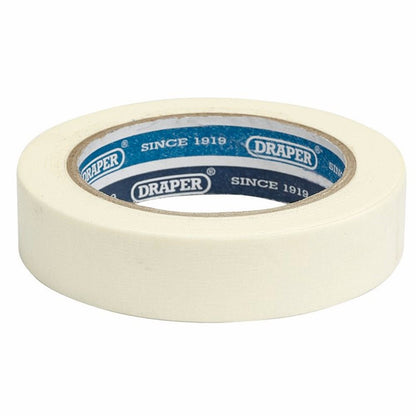63481 Draper Masking Tape Roll, 50m x 24mm TP-MASK Paint Stripping and Prepping Professional Trade DIY Workshop Garage Use