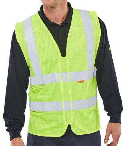 Beeswift BSeen FR Hi Vis Vest Flame Retardant EN ISO 20471 Safety Waistcoat