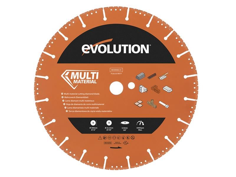 EVL Multi-Material Diamond Demolition Disc Cutter Blade 300 x 22.2mm