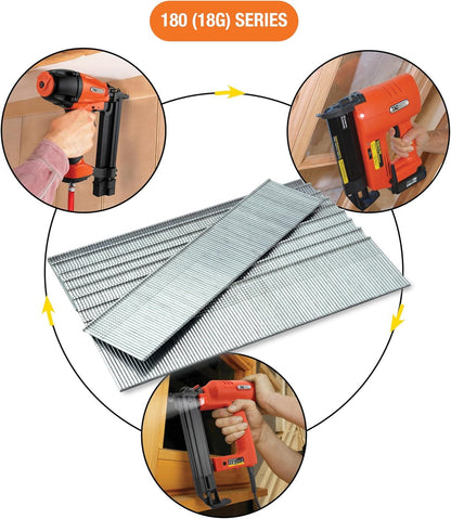 Tacwise 0363 Type 180 18G 32 mm Brad Nails Galvanised Pack of 1000 for Nail Staple Guns Trade Fixing