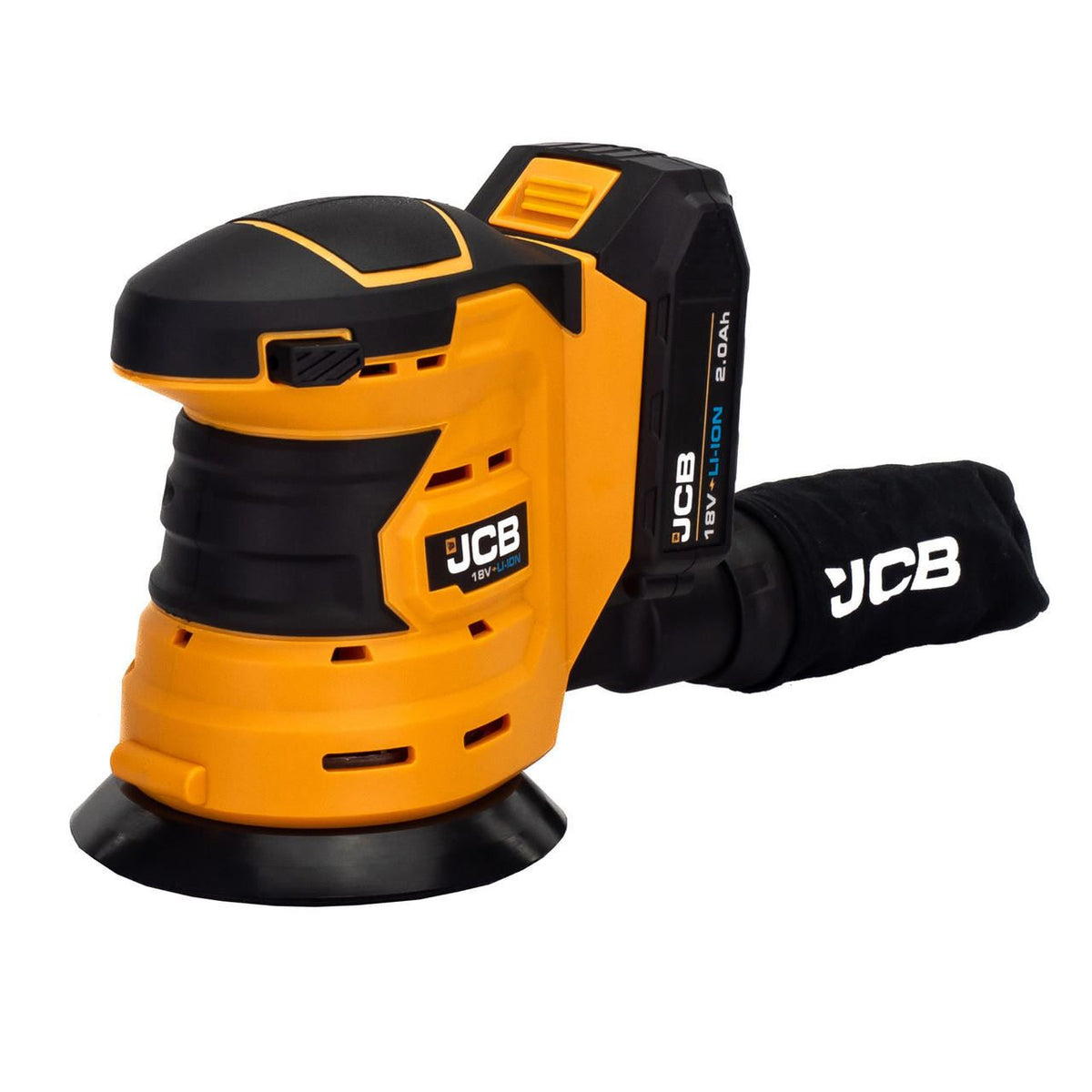 JCB 21-18OS-2X Cordless Orbital Sander 2Ah 18V Battery & Charger Random Orbital Sander Wood Sander