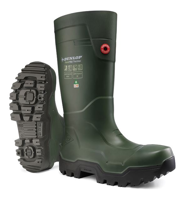 Dunlop Purofort Fieldpro Thermo+ Full Safety Wellington Boots Steel Toe