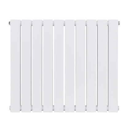 Baridi DH350 Horizontal Radiator Contemporary Double Flat Panel Design 600 x 700mm - White | Steel | Horizontal flat panel design delivers a BTU