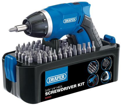 DRAPER 83568 - Draper Storm Force® Cordless Li-ion Screwdriver Kit (3.6V)
