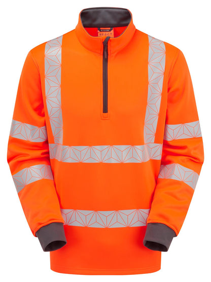 Pulsar RCT Hi Vis 1/4 Zip Sweatshirt Yellow Orange EN ISO 20471 Class 3 Workwear