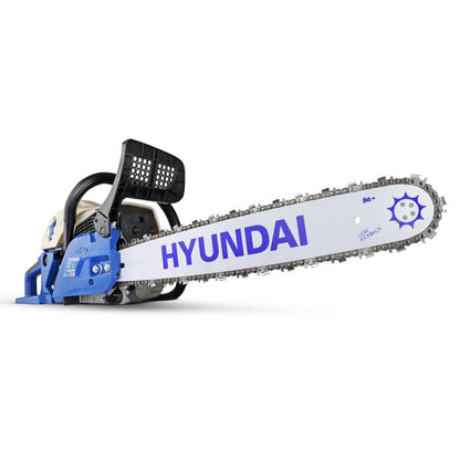 Hyundai HYC6200X Petrol Chainsaw 62cc Easy Start 2-Stroke Garden Saw Tree Log Cutting Garden Saw