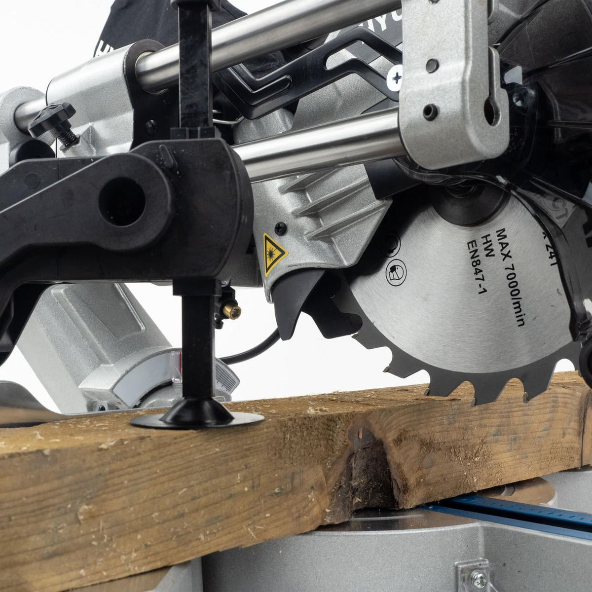 Hyundai HYMS1500E Electric Mitre Saw 1500W 210mm Blade 70mm Cut Sliding 230V Chop Saw Sliding Saw Woodworking Chop Saw