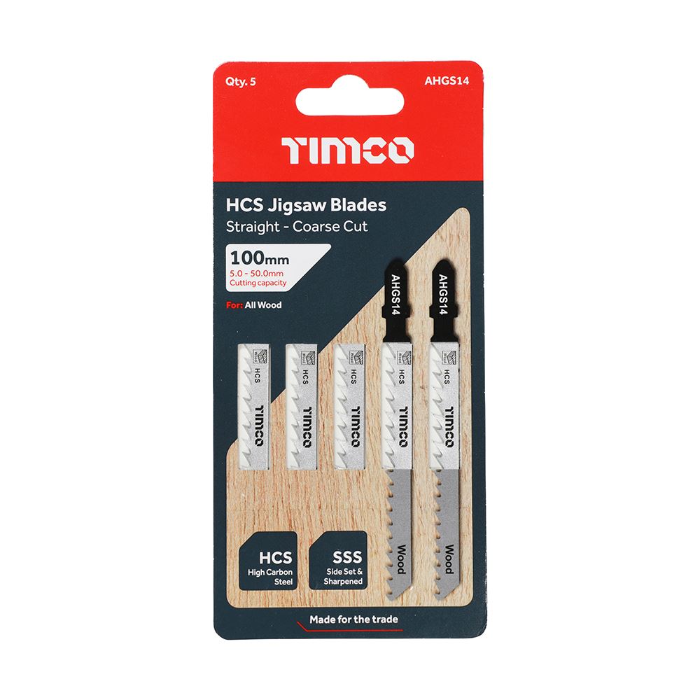TIMCO Jigsaw Blade for Wood T144D Pack 5