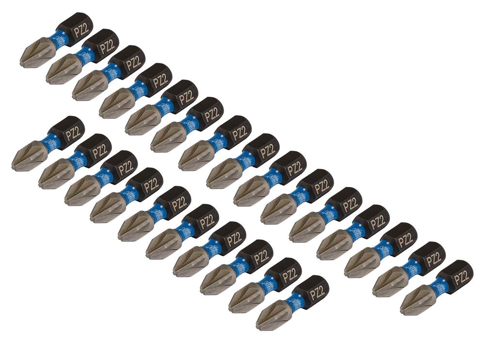 Draper PZ2X25MM IMPACT S/D BIT 25PK 05689 PZ-Type Impact Screwdriver Bits, 1/4" Hex
