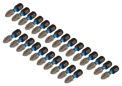 Draper PZ2X25MM IMPACT S/D BIT 25PK 05689 PZ-Type Impact Screwdriver Bits, 1/4" Hex