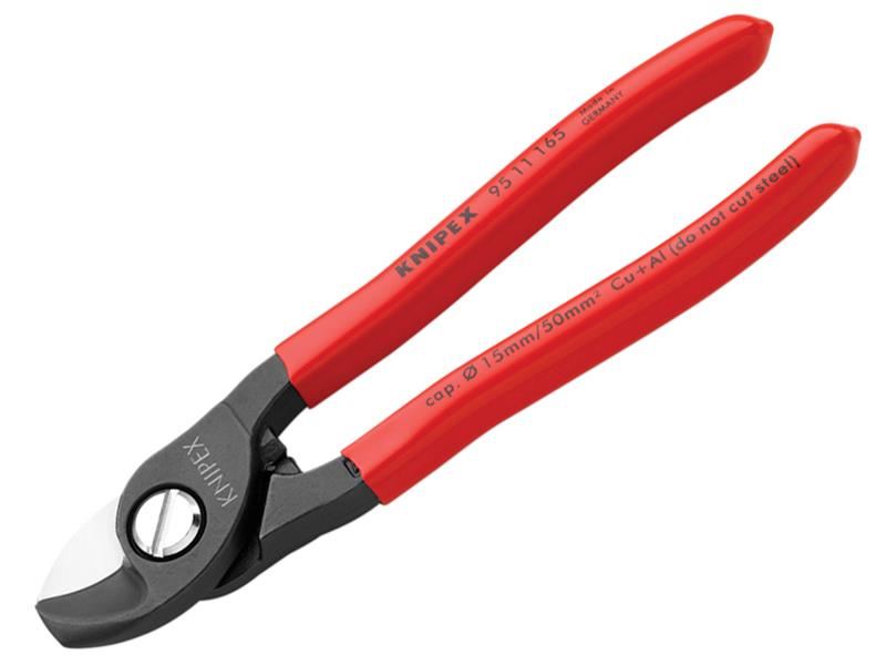 Knipex 95 11 165 SB Cable Shears PVC Grip 165mm (6.1/4in)