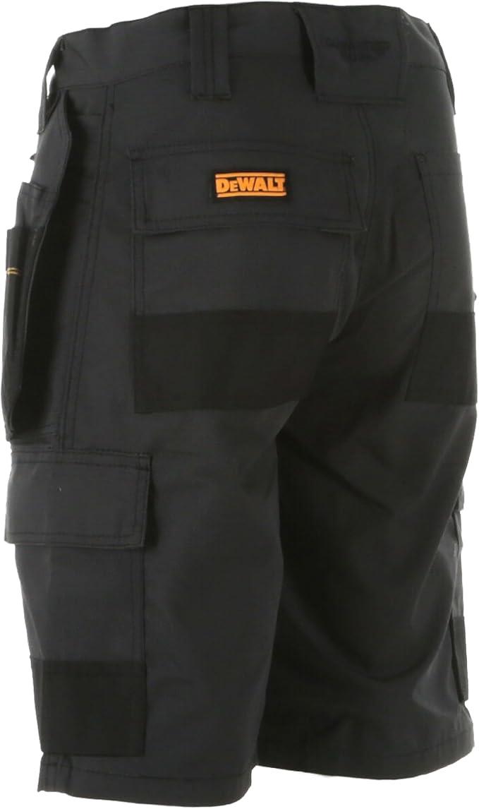 DeWalt Cheverley Lightweight Grey Polycotton Work Shorts with Multiple Waist Sizes 30W to 42W for Trade DIY and Site Work