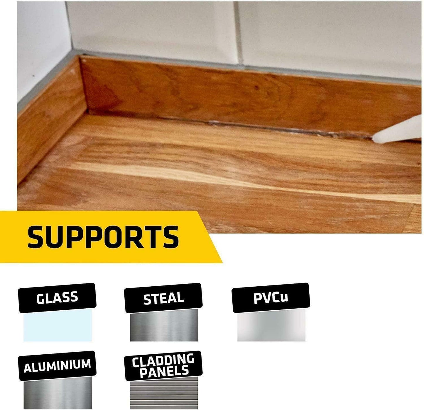 Bond It Multi-Mate All Colours 285ml Multi-Purpose Waterproof Mould Resistant Acetoxy Silicone Sealant for Kitchens Bathrooms