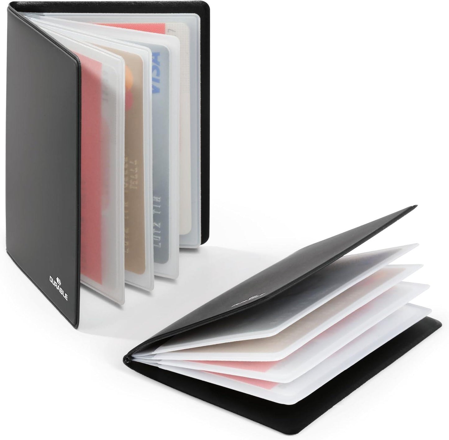 Durable RFID Secure Credit Card Wallet Sleeve 8 Cards Charcoal | Durable Card Holder for Office, Warehouse and Workplace Use