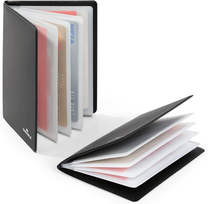 Durable RFID Secure Credit Card Wallet Sleeve 8 Cards Charcoal | Durable Card Holder for Office, Warehouse and Workplace Use