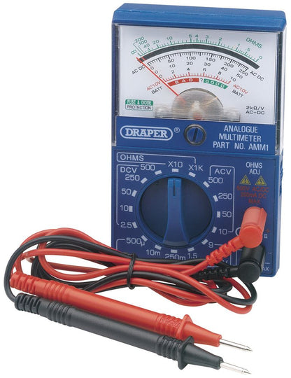 37317 Draper Pocket Analogue Multimeter AMM1 Multimeters 64 x 100 x 35mm Professional Trade DIY Workshop Garage Use