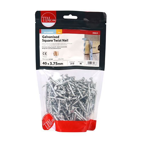 TIMCO Square Twist Nail - Galvanised 40 x 3.75 Pack 1