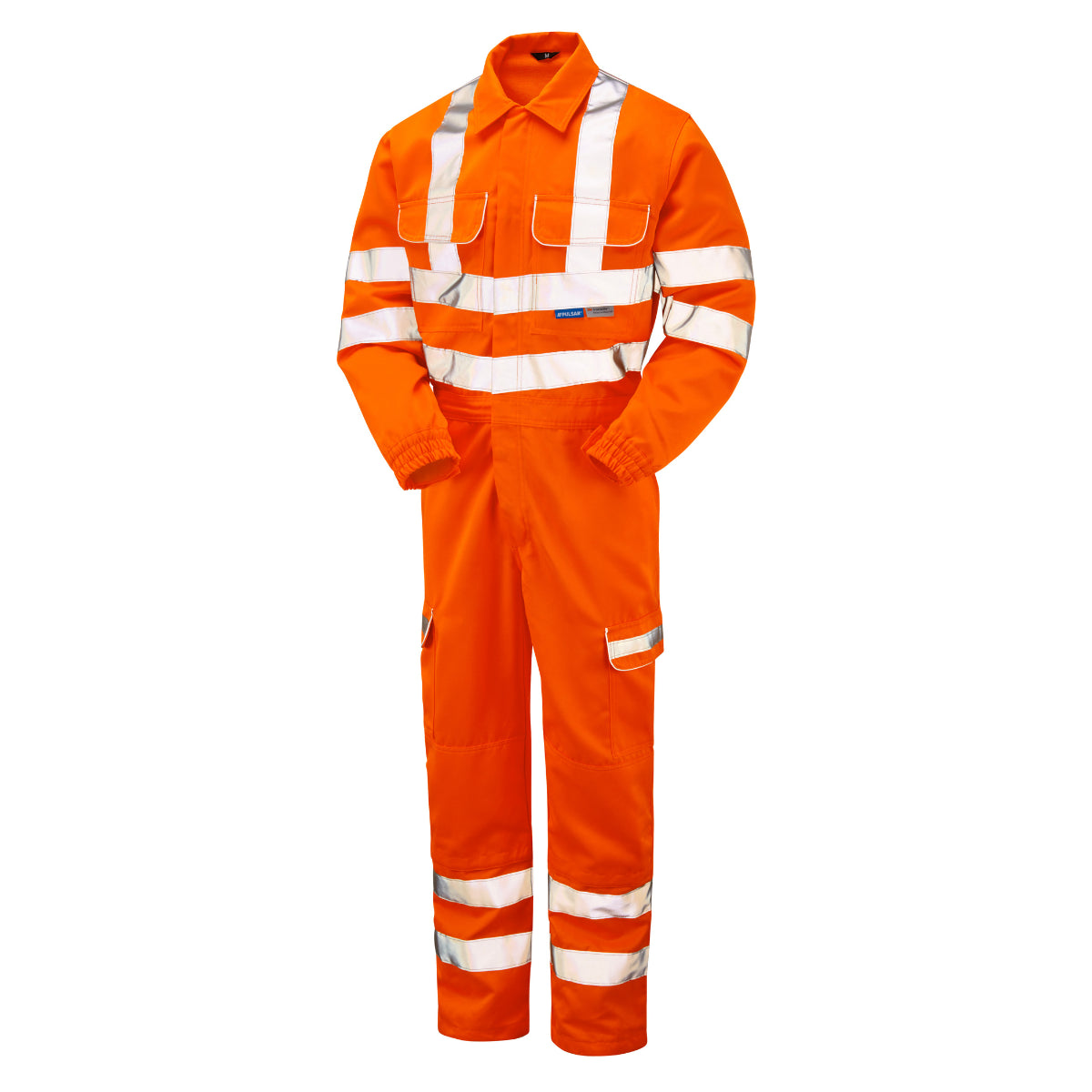 Pulsar PR339 Hi Vis Orange Combat Coverall Boiler Suit RIS-3279-TOM Rail Workwear